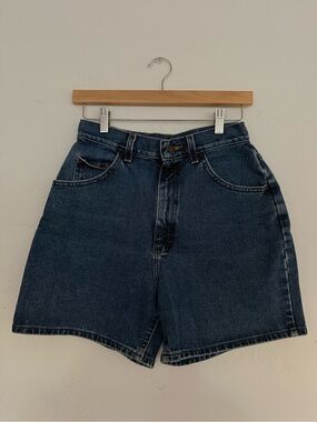 Vintage Lee Dark Blue High-Waist Denim Shorts